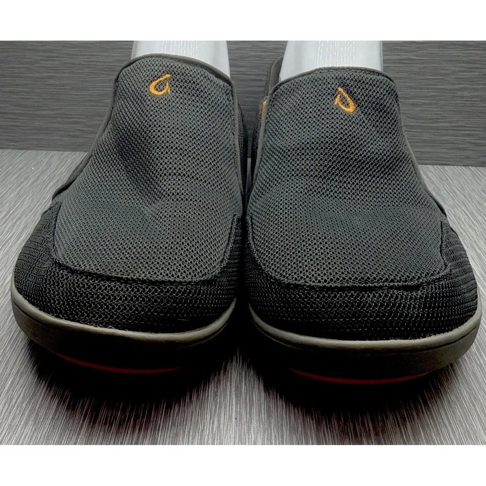 Olukai Nohea Mesh Slip‎ On Shoes Men's 9.5 Gray Casual Comfort Loafers
